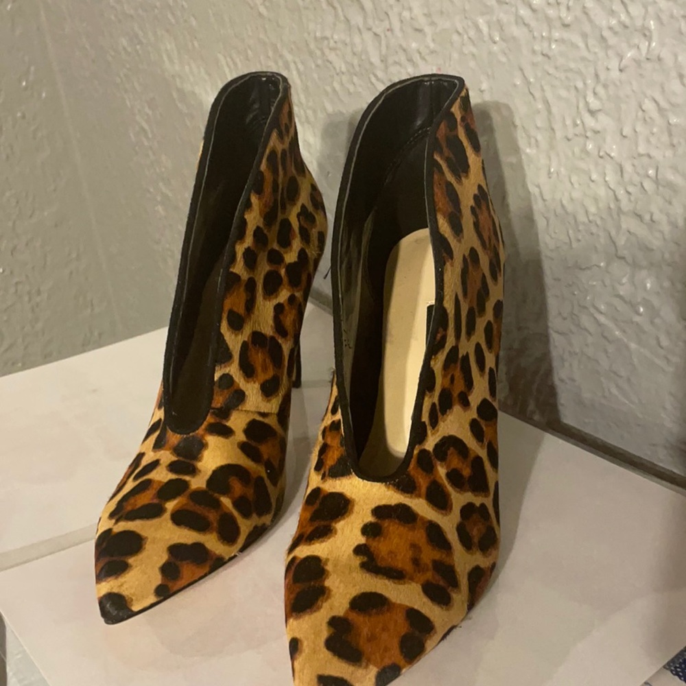 Leopard/multi print booties